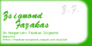 zsigmond fazakas business card